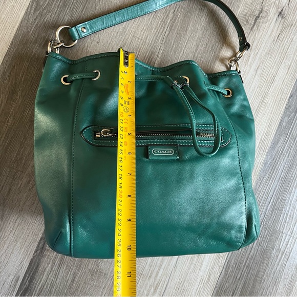 Teal coloured coach purse - Picture 6 of 10
